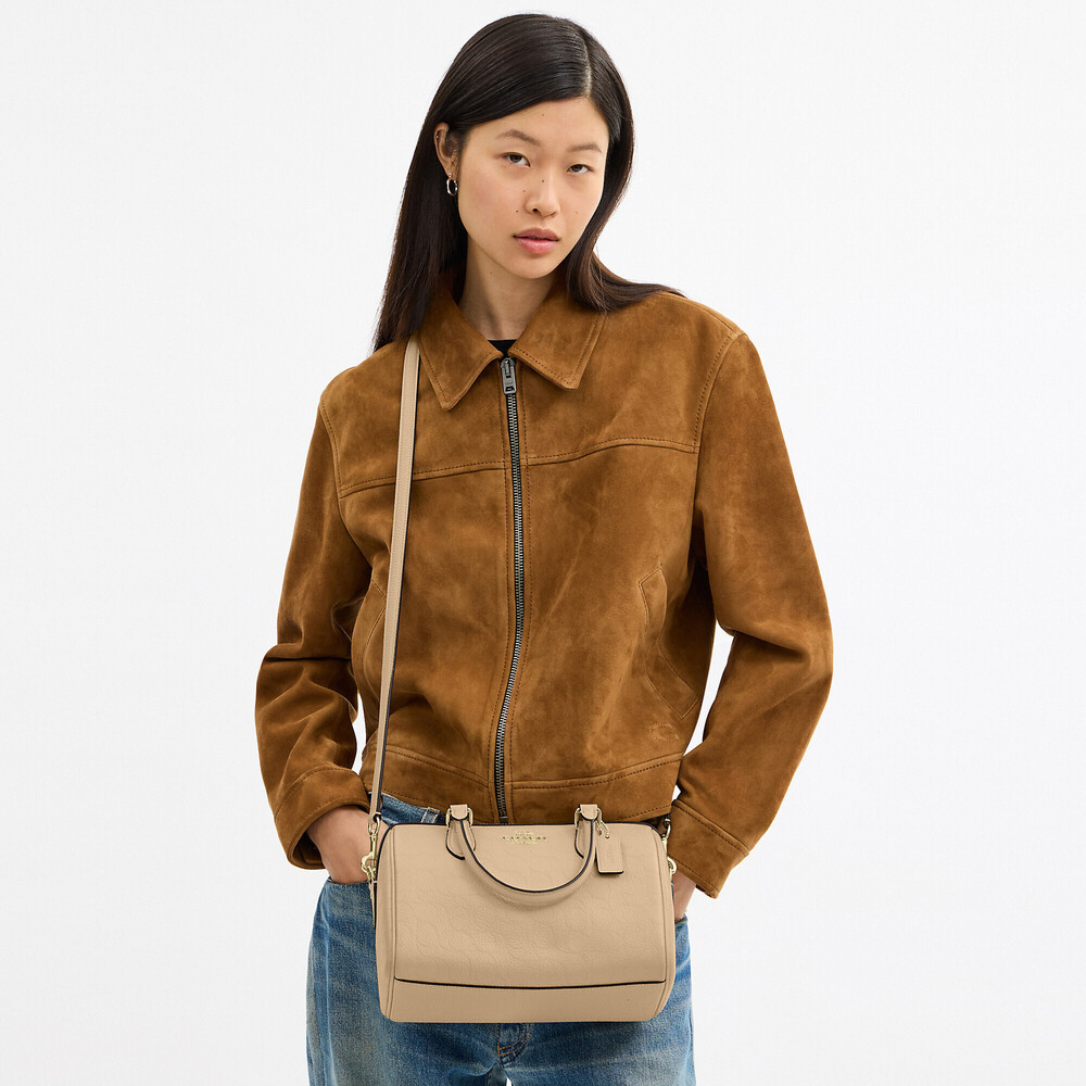 Coach Outlet Rowan Satchel Bag In Signature Leather